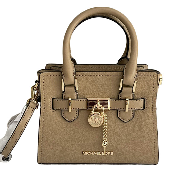 Michael Kors Hamilton XS Leather Satchel X-Body Crossbody Handbag Bag Camel $348